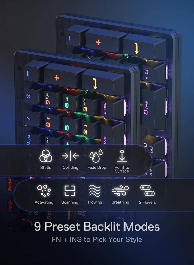 Redragon K608 VALHEIM Rainbow Gaming Mechanical Keyboard – Full 104 Red Switches – Full NKRO |  AR / ENG layout
