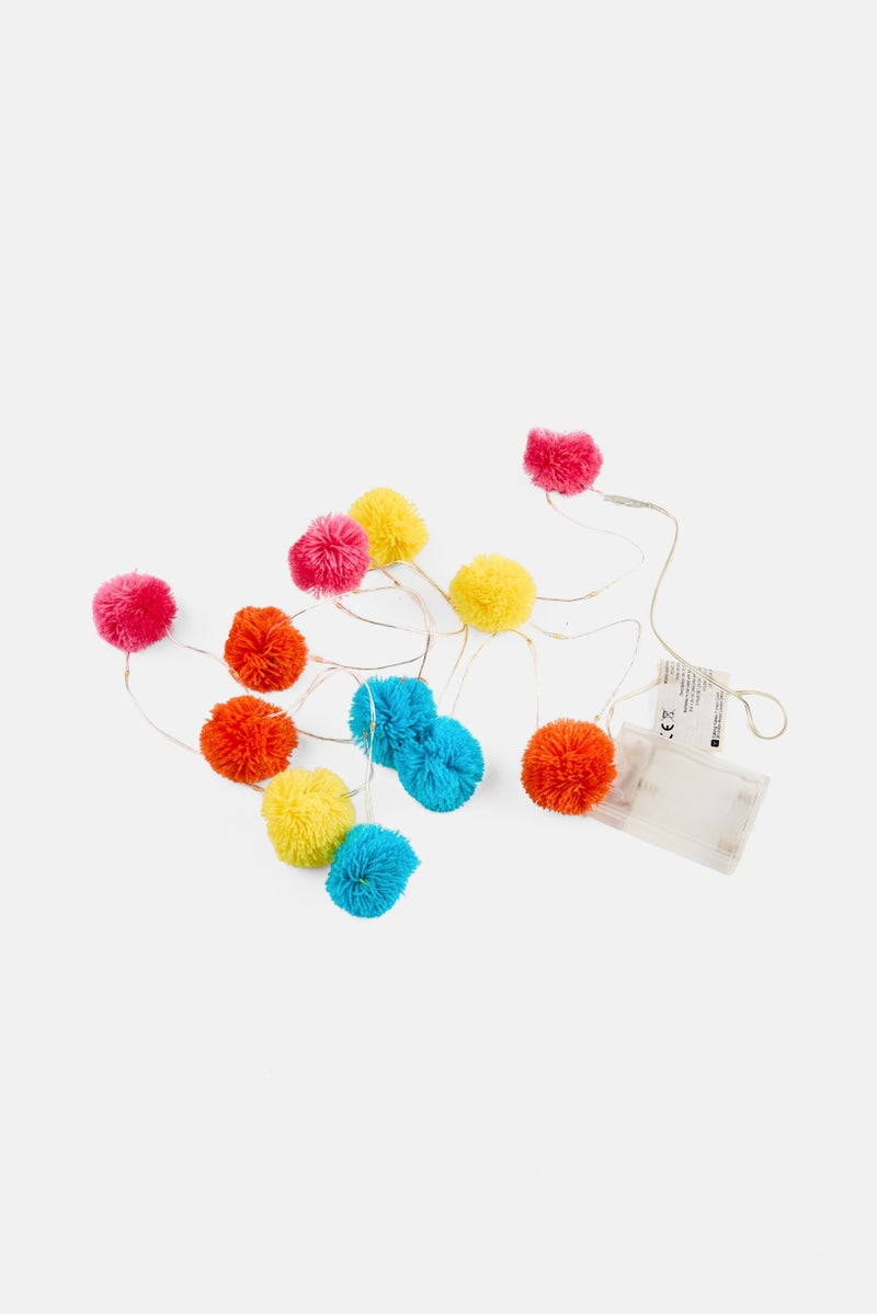 Talking Tables Boho Mix Pom Pom Lights, Orange Combo  - Image 2