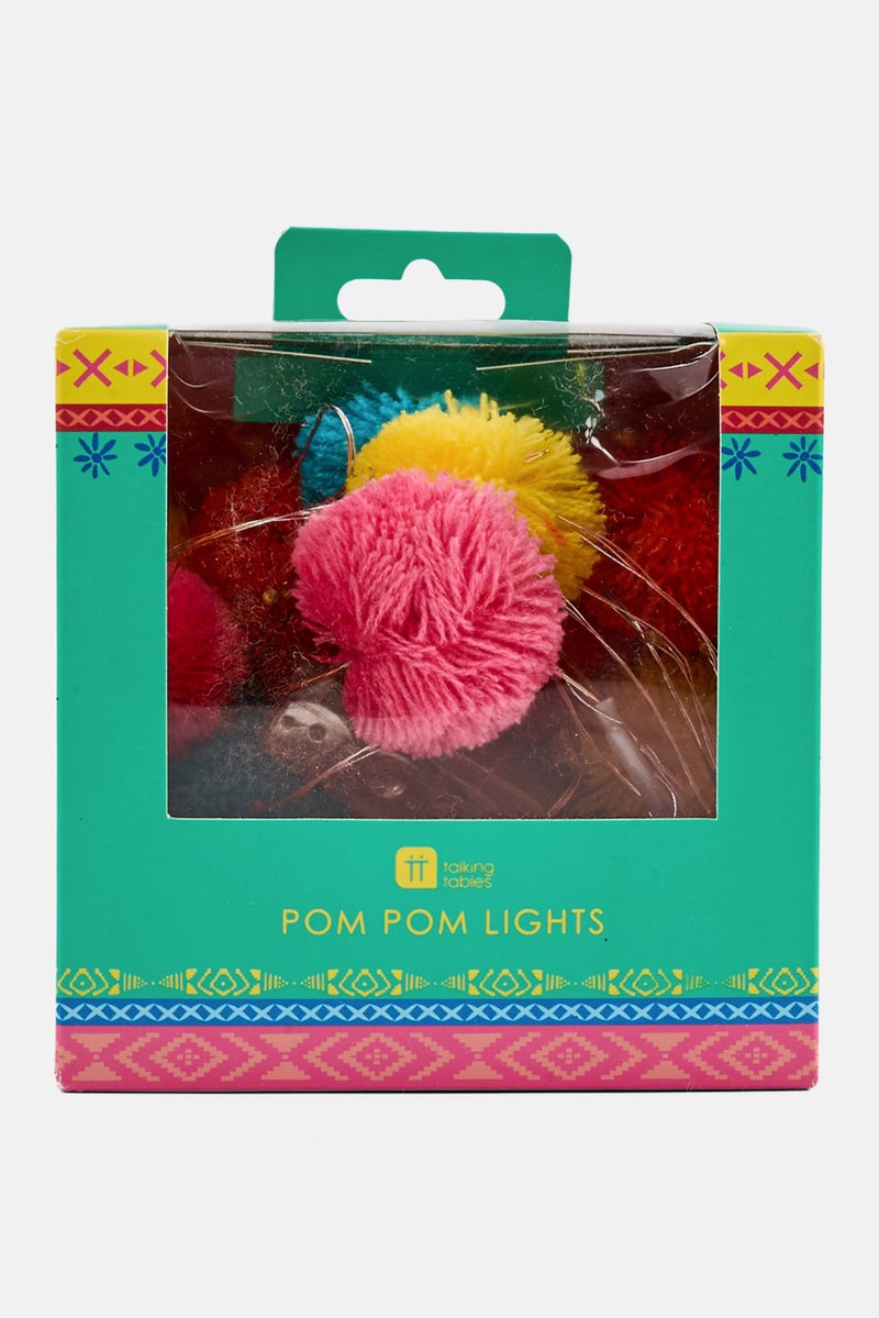 Talking Tables Boho Mix Pom Pom Lights, Orange Combo  - Image 1