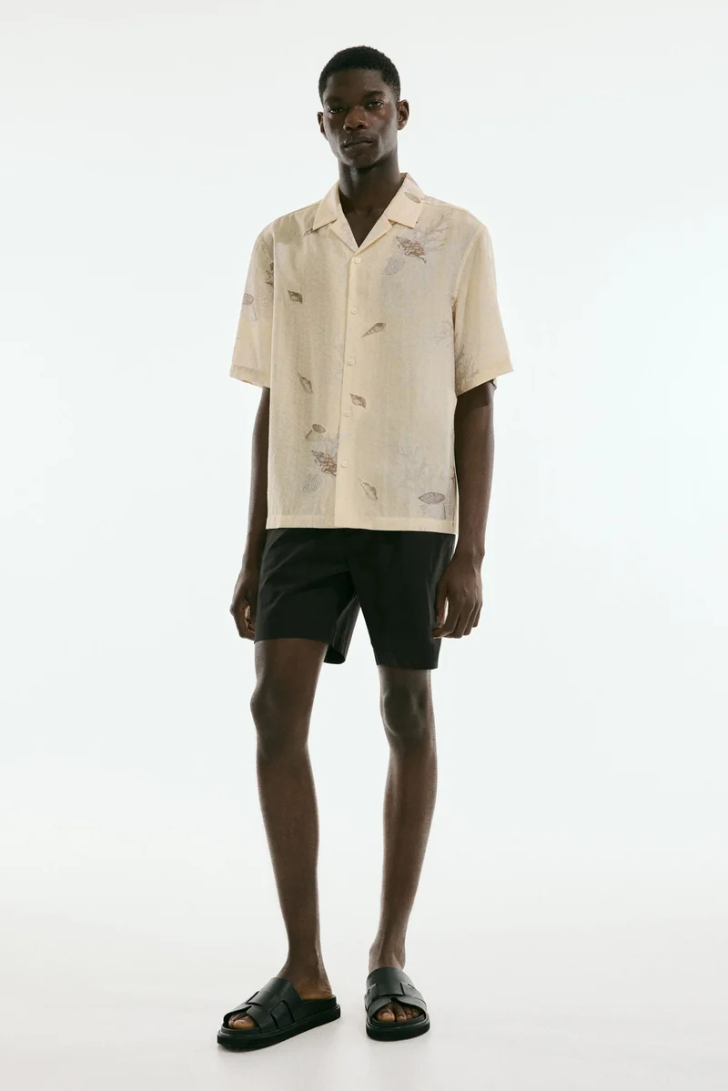 H&M Regular Fit Lyocell-blend resort shirt
