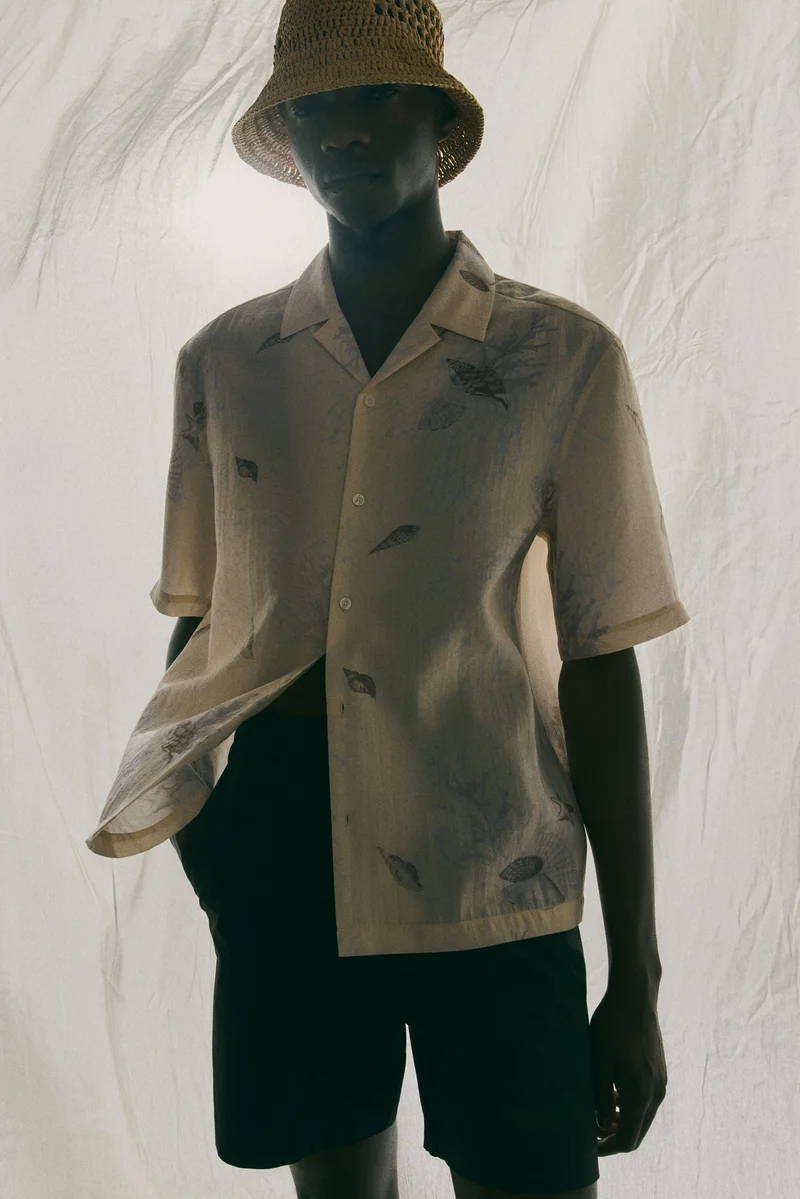 H&M Regular Fit Lyocell-blend resort shirt