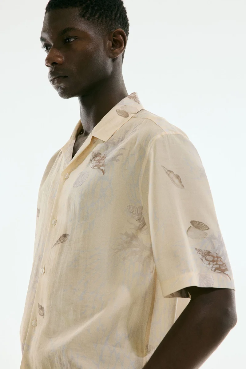 H&M  Regular Fit Lyocell-blend resort shirt for Men | Best Price UAE