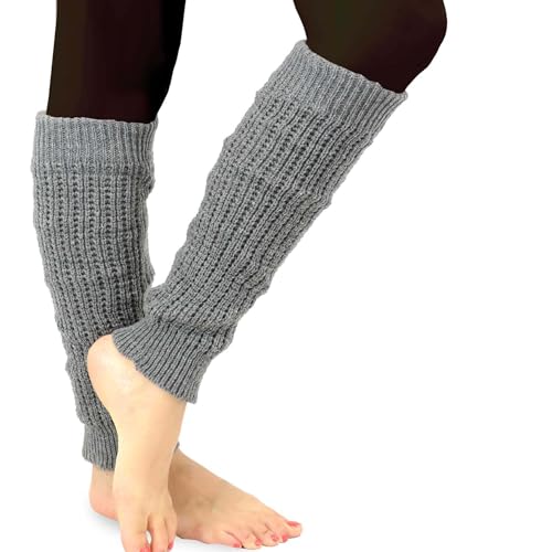 TeeHee Socks TeeHee 80s Vintage Comfortable Ribbed Cable Knit Leg Warmers for Women 3 pairs (Cable Knit) - Image 3