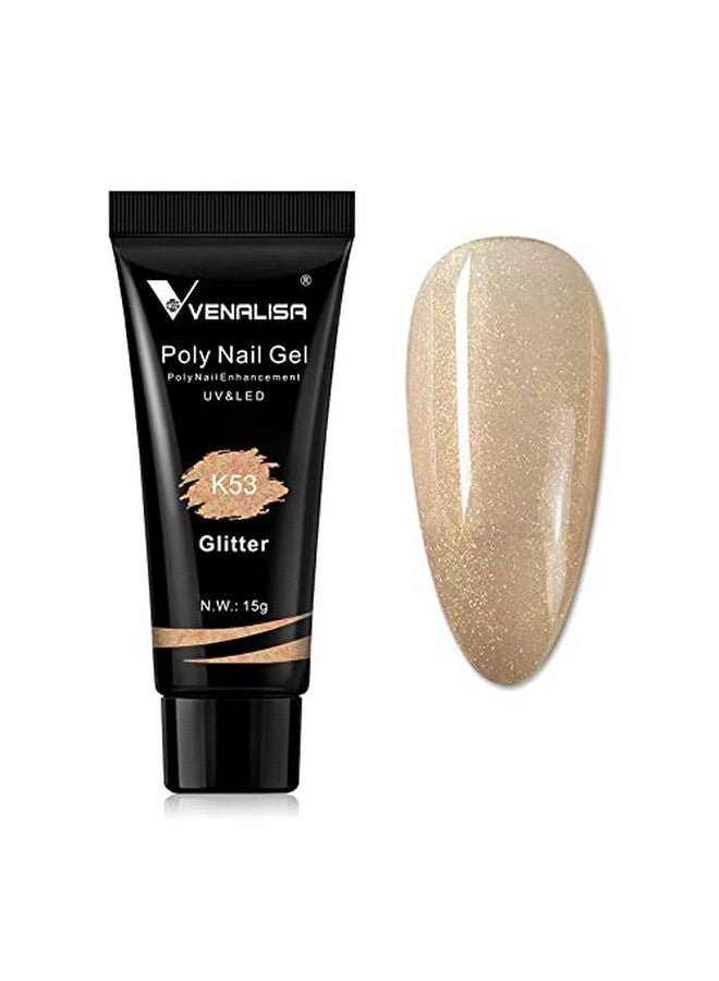 Venalisa Poly Builder Gel - Poly Nail Gel, 15g Acrylic Polish Extension, Transparent Camouflage, Manicure and Pedicure Art (Poly-15g-K53) - Image 1