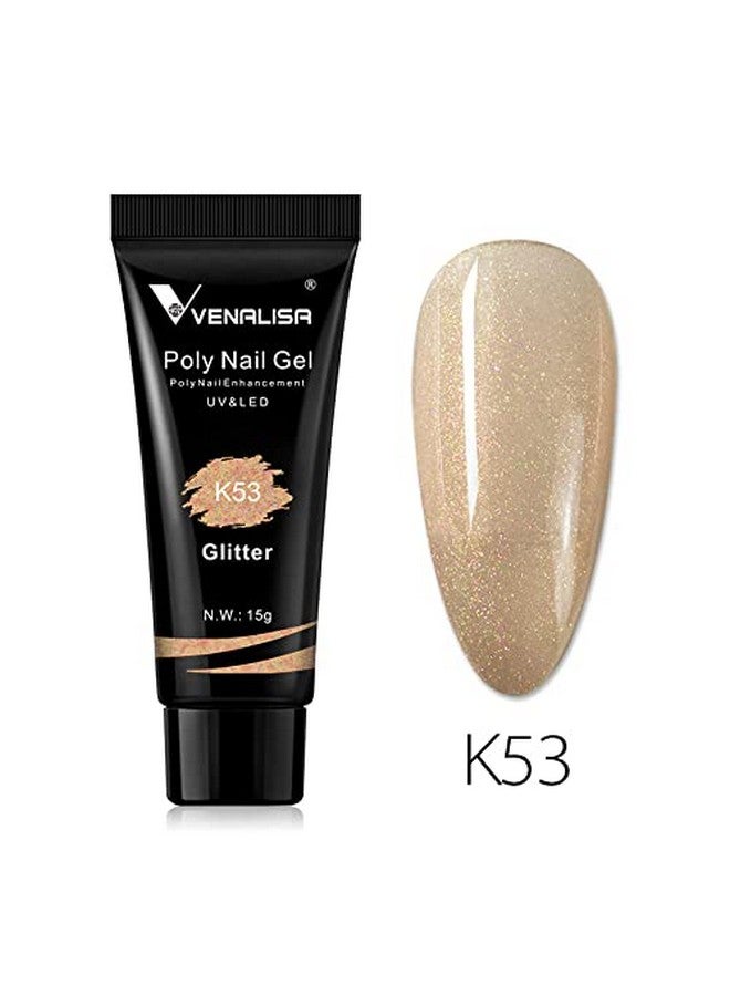 Venalisa Poly Builder Gel - Poly Nail Gel, 15g Acrylic Polish Extension, Transparent Camouflage, Manicure and Pedicure Art (Poly-15g-K53) - Image 2