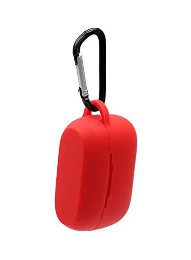 S-Color Silicone Earbud Case With Carabiner For Jabra Elite 75T Red - Image 2