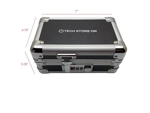 TECH STORE ON USB Drive Organizer Case (Aluminum – 12 Slots) – Shockproof & Antistatic Storage Box with Combination Lock | Protect Flash Drives, SD Cards & Accessories for Home or Office - Image 2