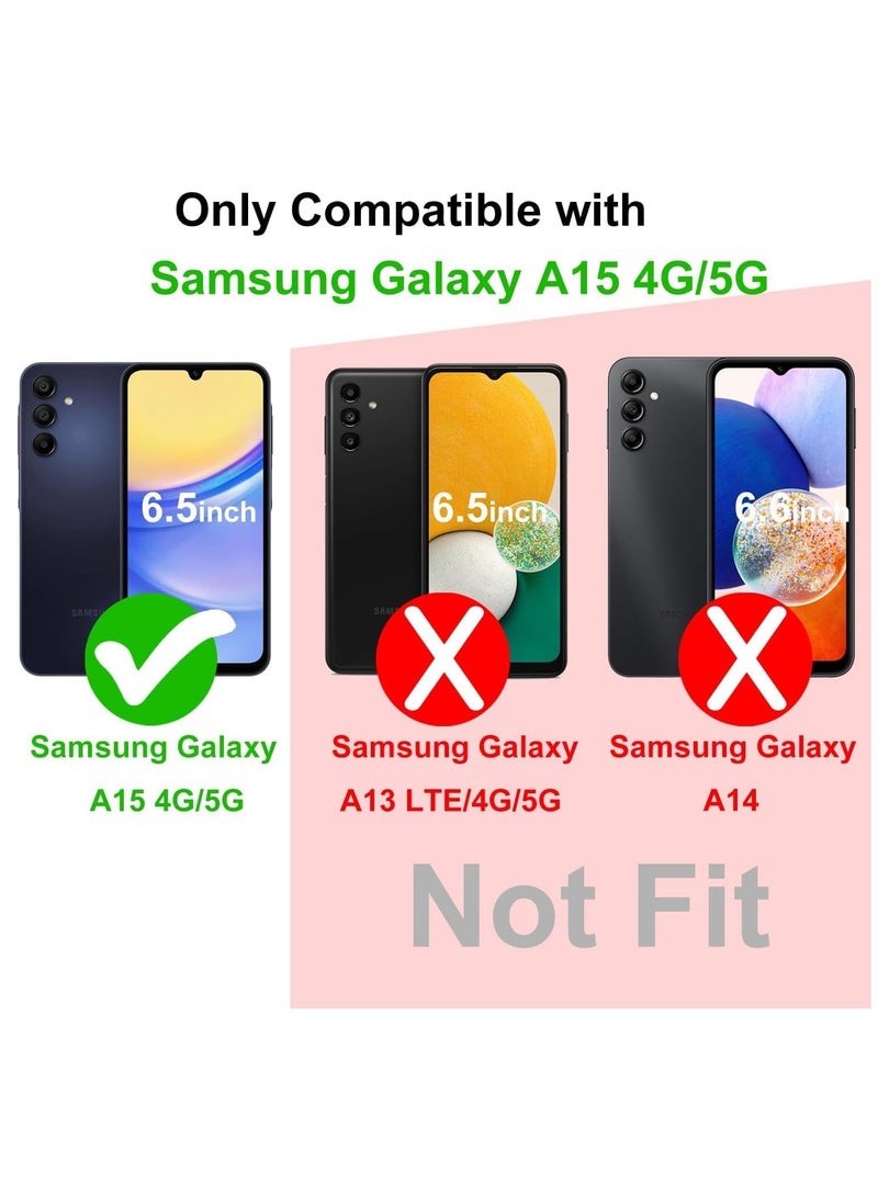 ميجوفاست حافظة متوافقة مع هاتف سامسونج جالاكسي A15، غطاء من السيليكون مضاد للخدش لهاتف جالاكسي A15 داخل بطانة من الألياف الدقيقة واقٍ مقاوم للصدمات - Image 2