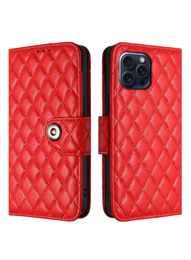 اس-توب جراب هاتف iPhone 13 Pro مصنوع من الجلد بتصميم معيني مع حبل تعليق - Image 2