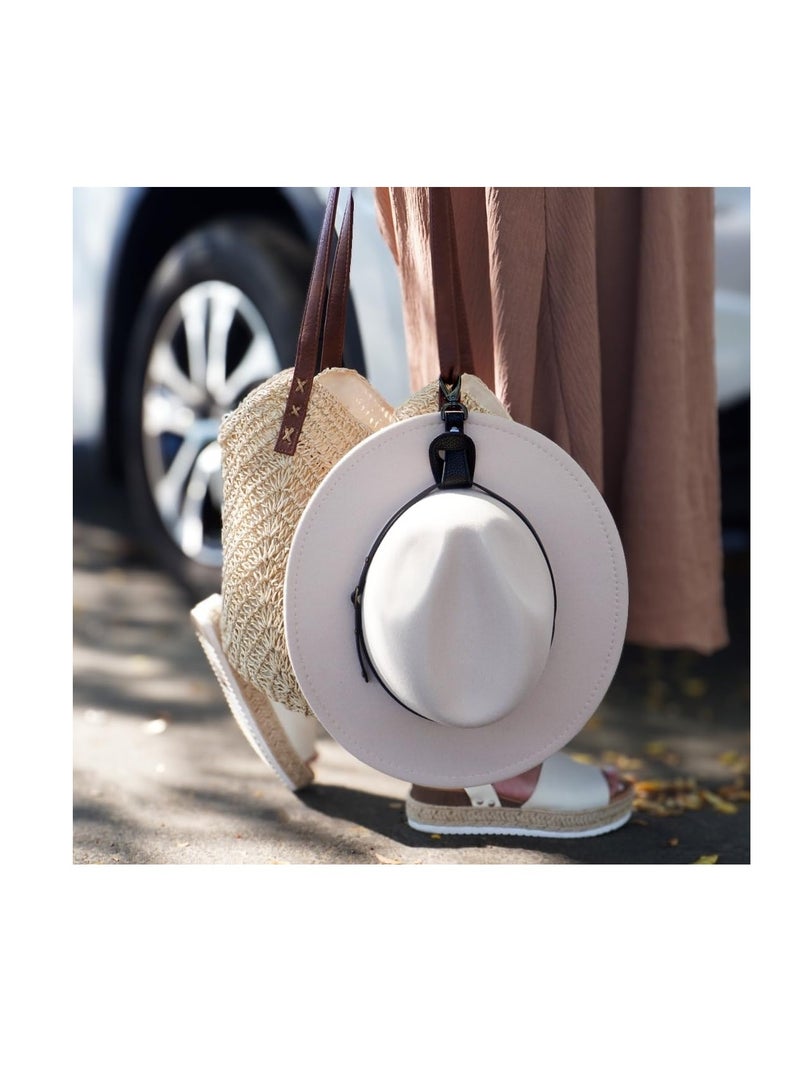 SYOSI Hat Clip for Travel, 2 Pcs Elastic Hat Clip for Backpack, Bag and Purse, Hands-Free Clip-on Holder Strap, Hands-Free Bag Accessory for Baseball, Snapback, Ponytail Caps, Outdoor Travel Accessory  - Image 2