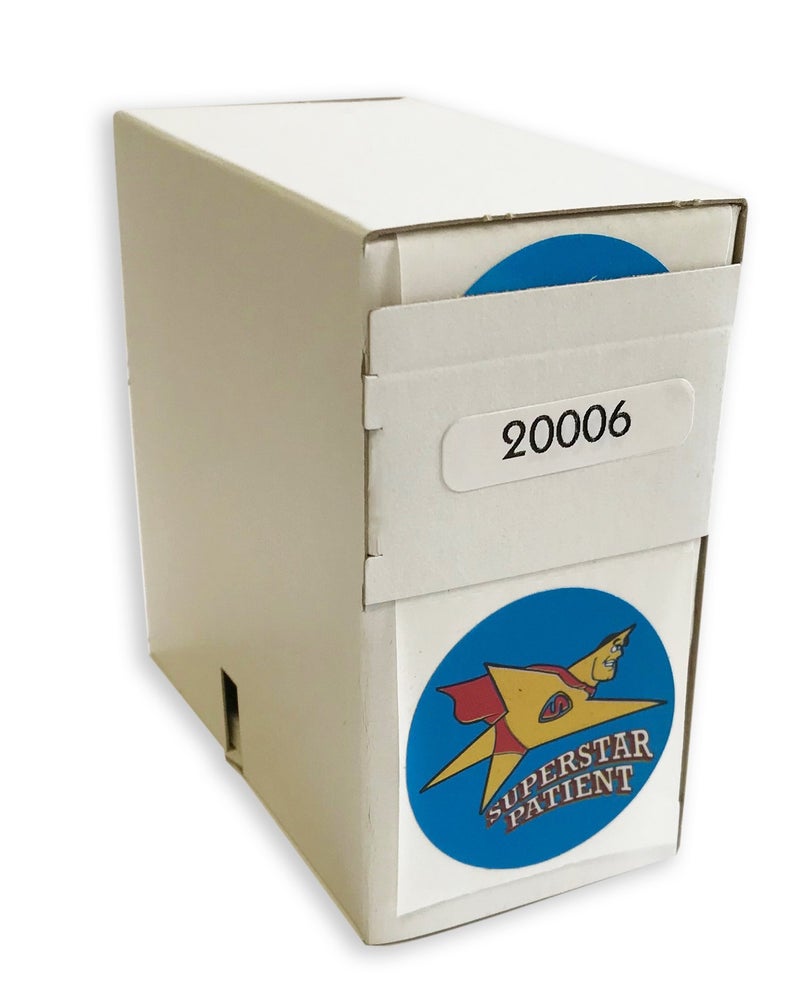 Tabbies Children's Sticker 1-3/7" Circle, 'Superstar Patient' Dark Blue with A Star, 100 Stickers/Roll, Healthcare (20006) - Image 5