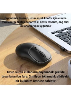 Polham 2.4g Dual Mode Aerodynamic Silent Wireless Mouse, Windows, Linux, Mac Os Compatible Mouse  - Image 3