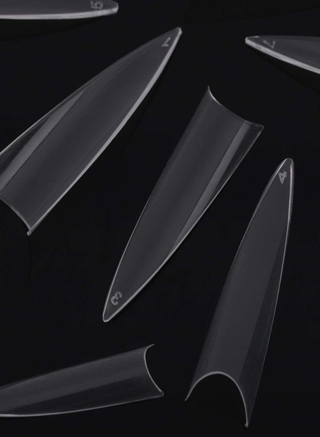 BTYMS 1200 Pieces Stiletto Nail Tips Clear Long Fakes Nails Half Cover False Nail Tips for Acrylic Nails - Image 3