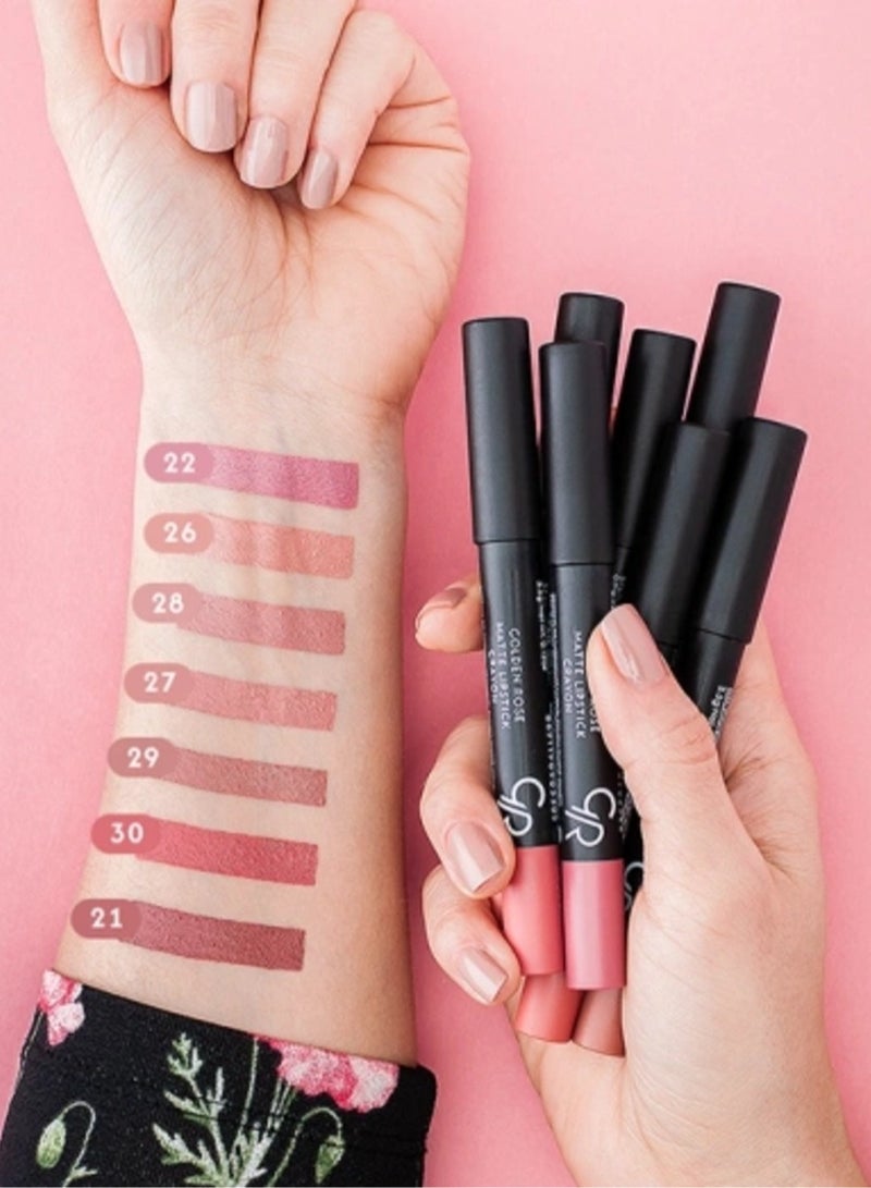 Golden Rose Matte Lipstick Crayon N22 - Image 5