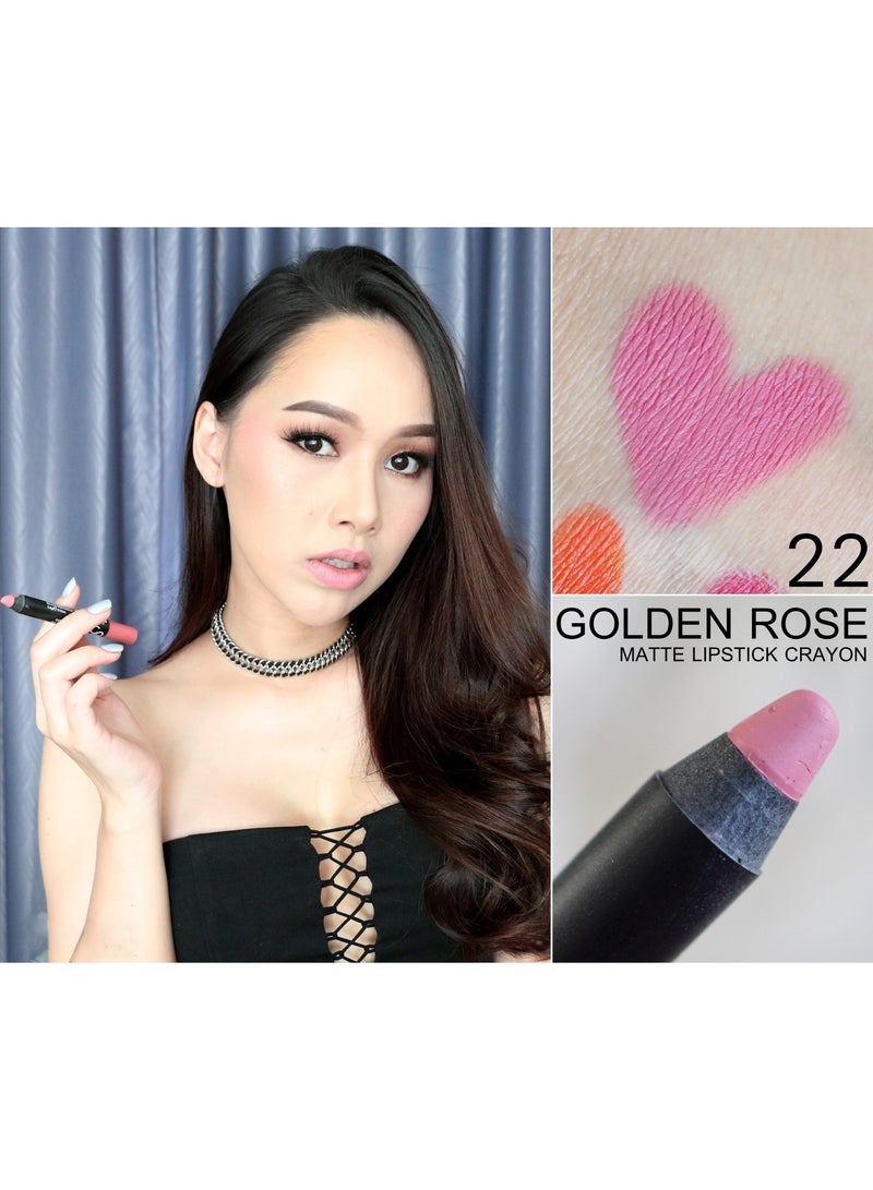 Golden Rose Matte Lipstick Crayon N22 - Image 2