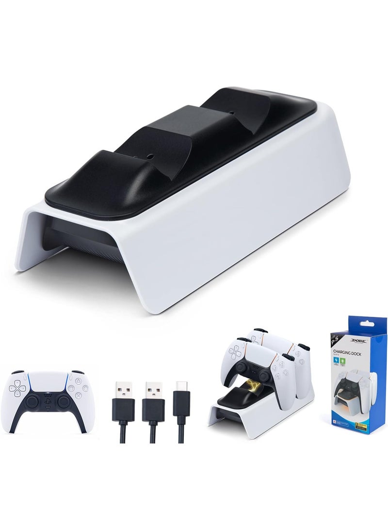 دوبي قاعدة شحن لوحدة تحكم PS5 مزودة بمؤشر LED ومنفذ Type-C - قاعدة شحن سريعة وعالية السرعة - Image 3