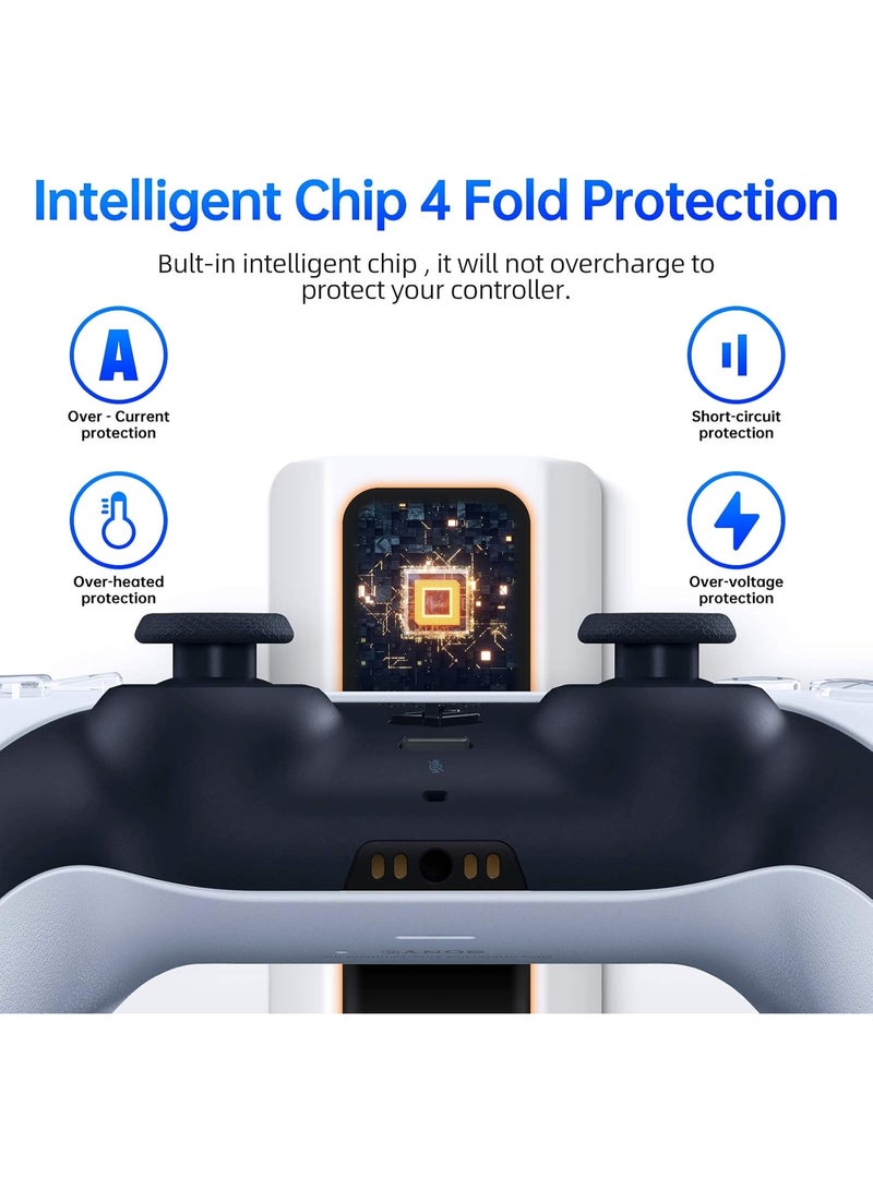 دوبي قاعدة شحن لوحدة تحكم PS5 مزودة بمؤشر LED ومنفذ Type-C - قاعدة شحن سريعة وعالية السرعة - Image 2