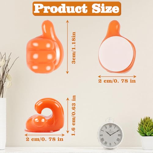 Deftomo 36 Pcs Pencil Holder for Desk Kids, Self Adhesive Adhesive Cable Clips, Silicone Thumbs Up Outdoor Command Hooks for Cords, Wall, Keys - Image 2