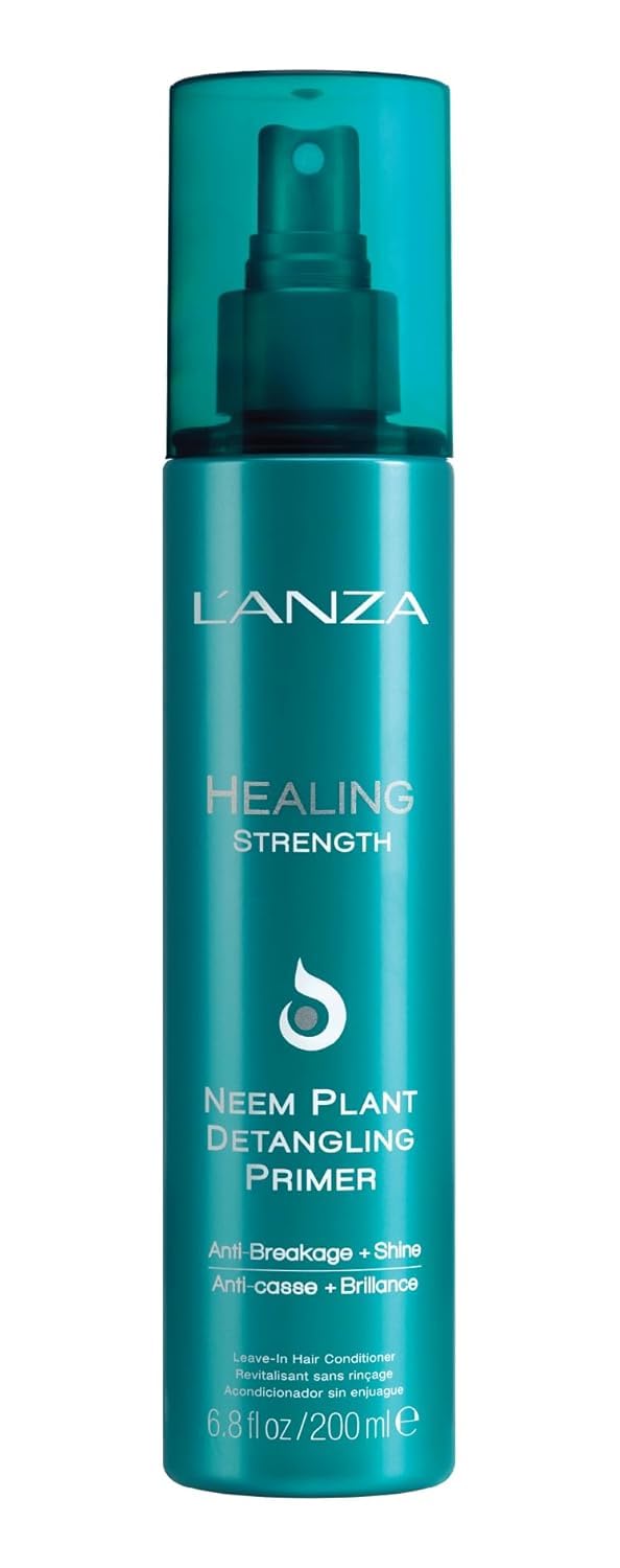 LANZA Neem Plant Detangling Hair Primer Detangler Spray  Heat Protection Spray for Hair Anti Frizz Hair Detangler Leave In Conditioner Hair Spray for Strength  Shine Luxury Hair Care