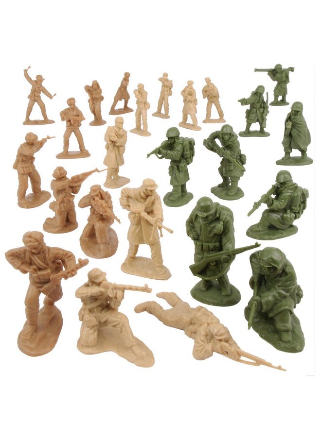 BMC Toys Bmc Korean War Winter Battle - 24 American, North Korean, China Soldier Figures  - Image 3
