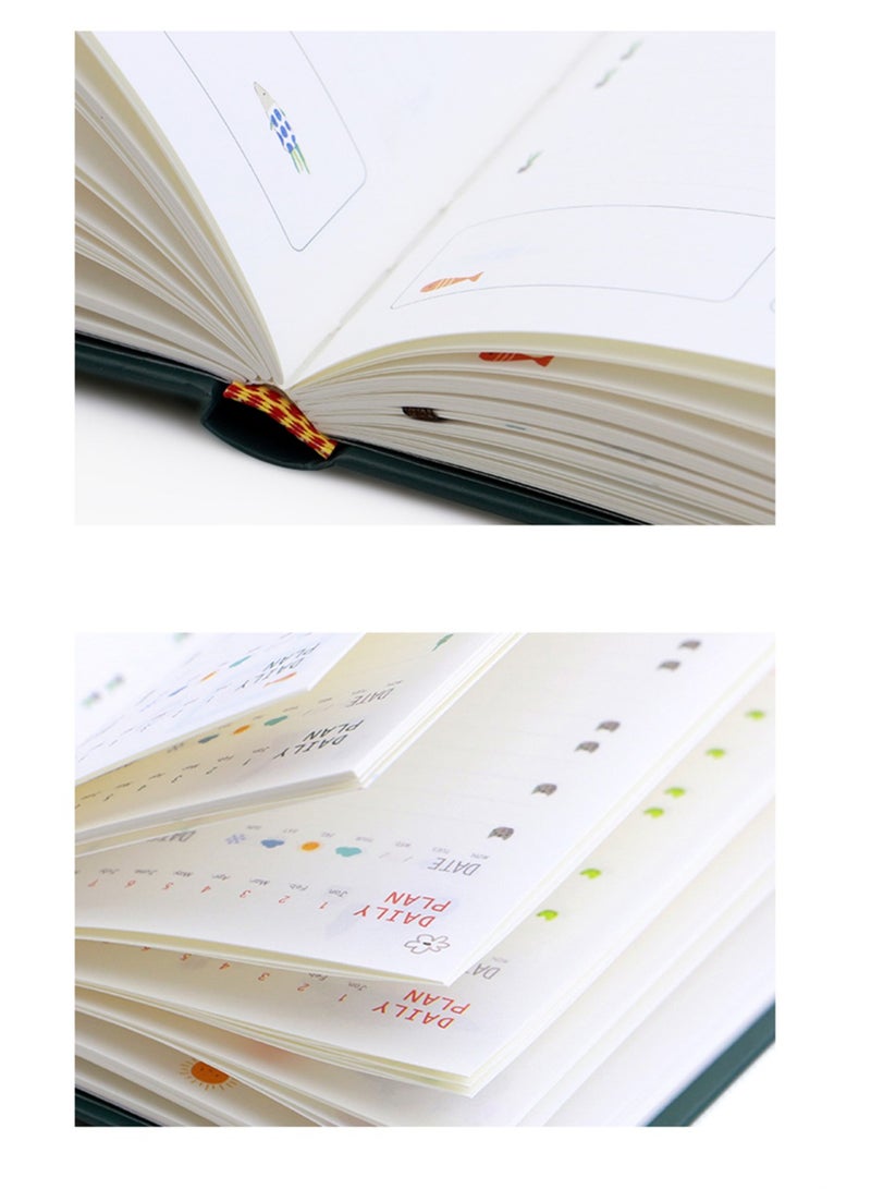 KASTWAVE Schedule Notebook Personal Daily Planner Journal, Notepad Schedule Plan Appointment Notebook Memo Book, Best Agenda Day Planner to Achieve Your Goals and Increase Productivity, Pink - Image 3