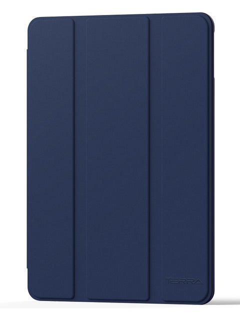 iPad Terra Cover for Apple iPad Mini 6/2021 with Smart Pen Holder Slim Smart Cover with Blue Fabric Stand
