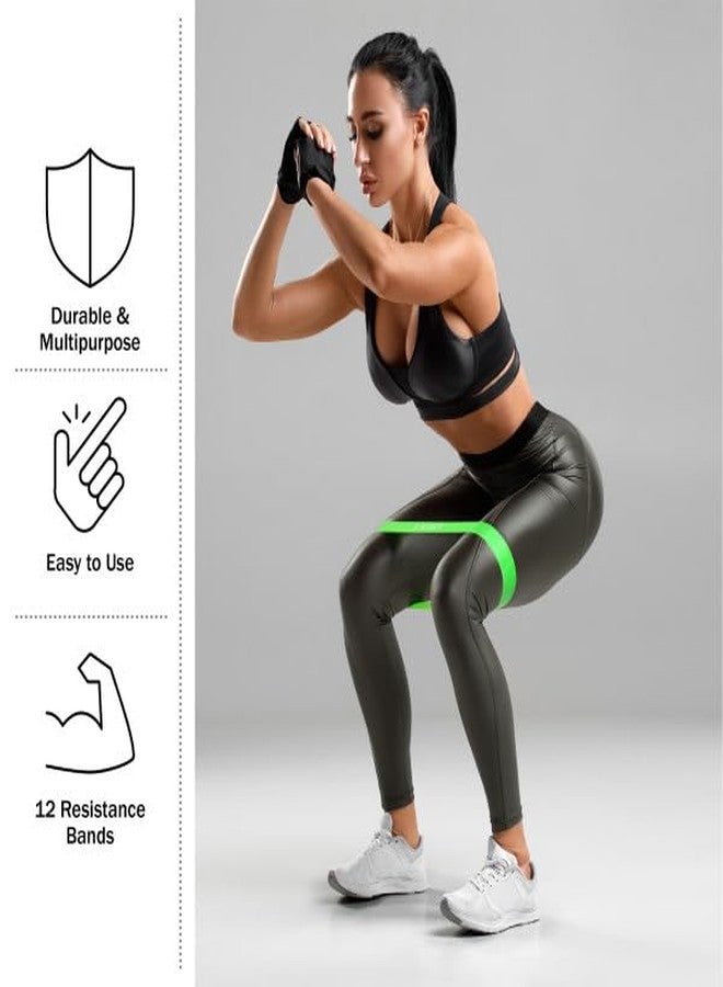 Home-Complete Resistance Bands for Working Out - Workout Band Loop 12-Pack - Exercise Bands with 4 Levels for Toning, Stretching or Physical Therapy by Home-Complete - Image 2