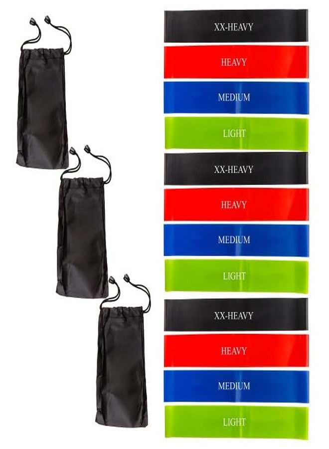 Home-Complete Resistance Bands for Working Out - Workout Band Loop 12-Pack - Exercise Bands with 4 Levels for Toning, Stretching or Physical Therapy by Home-Complete - Image 1