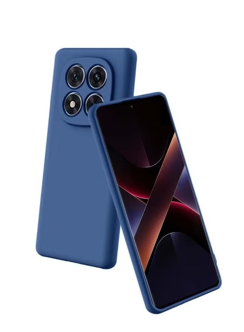 JAJEEK Xiaomi Poco X7 5G 2025 Premium Soft Liquid Silicone Case Cover – Navy Blue, Shockproof Protective Back Cover, Slim Fit, Anti-Fingerprint, Full Edge Protection, Smooth Grip Finish - Image 3