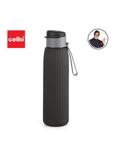Cello Puro Steel-X Volvo Water Bottle, Drinking water bottles suitable for gym, office, school, and travel, 600ml, Black  - Image 3
