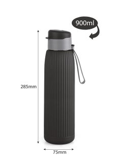 Cello Puro Steel-X Volvo Water Bottle, Drinking water bottles suitable for gym, office, school, and travel, 600ml, Black  - Image 4