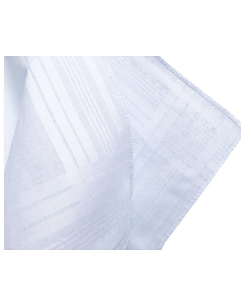 CoCoUSM Men's Handkerchiefs 100% Cotton Solid White Hankies Set - Image 5