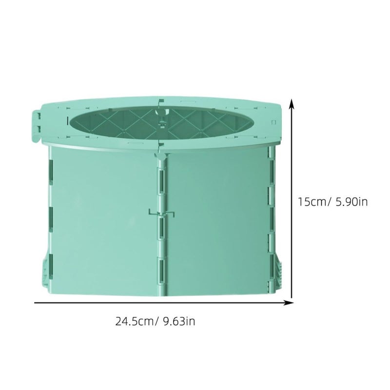 Portable Foldable Travel Potty Toilet For Infants Green Lightweight Training Toilet For Car And Outdoor - Image 3