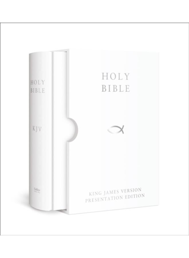 HOLY BIBLE: King James Version (KJV) White Presentation Edition
