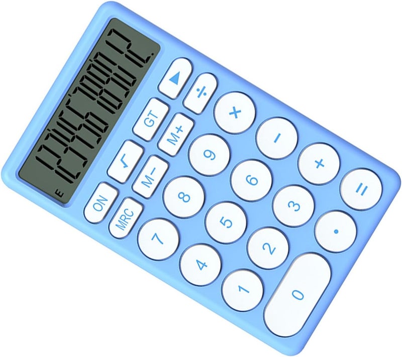 Zerodis Cartoon Calculator, Cute 8 Digit LCD Display with Large Screen and Quiet Keyboard, for School Kids Students Home Office (Blue) - Image 4