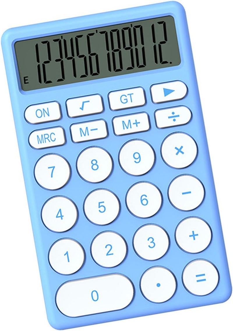 Zerodis Cartoon Calculator, Cute 8 Digit LCD Display with Large Screen and Quiet Keyboard, for School Kids Students Home Office (Blue) - Image 2