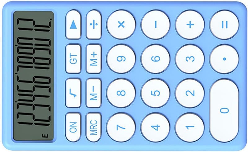 Zerodis Cartoon Calculator, Cute 8 Digit LCD Display with Large Screen and Quiet Keyboard, for School Kids Students Home Office (Blue) - Image 3