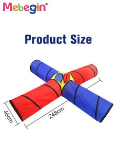MEBEGIN Kids Play Tunnel with Storage Bag, 4 in 1 Pop Up Tunnels, Colorful Pet Tunnel, Foldable Portable Playhouse, Easy to Store and Transport, Suitable for Indoor and Outdoor  - Image 4
