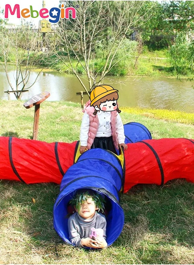 MEBEGIN Kids Play Tunnel with Storage Bag, 4 in 1 Pop Up Tunnels, Colorful Pet Tunnel, Foldable Portable Playhouse, Easy to Store and Transport, Suitable for Indoor and Outdoor  - Image 3