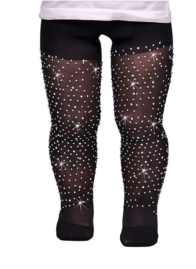 Ghils - Girls' Crystal Embroidered Tights - Image 1