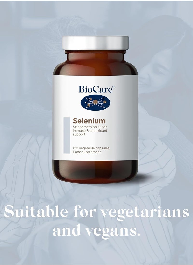 Biocare - Selenium Selenomethionine For Immune And Antioxidant Support 60 Vegetable Capsules Food Supplement - Image 1
