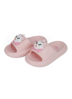 UrbanHaul UrbanHaul Girls Disney Marie Print Slip on Sliders For Kids Suitable for Daily Use :- Pink  - Image 1