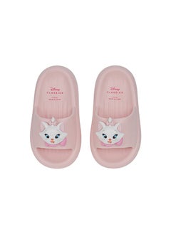 UrbanHaul UrbanHaul Girls Disney Marie Print Slip on Sliders For Kids Suitable for Daily Use :- Pink  - Image 3
