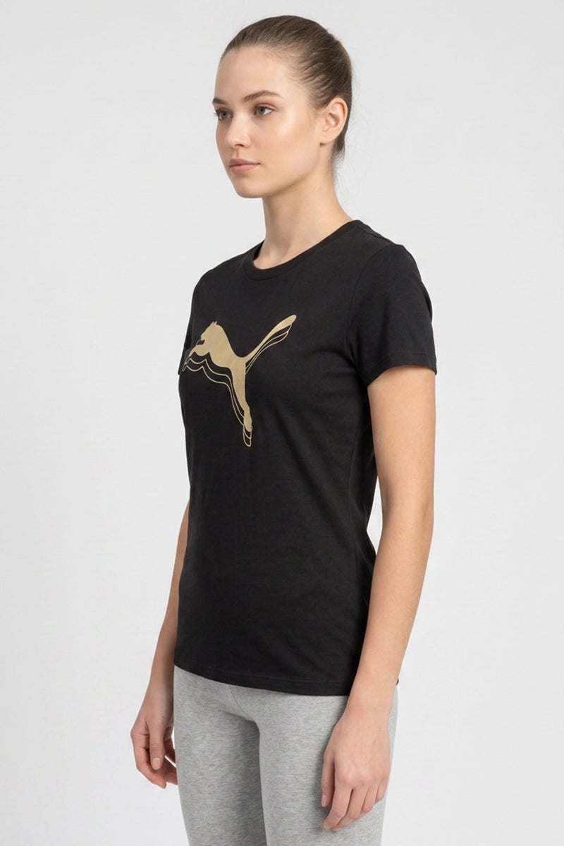 PUMA Women Sportswear Fit Short Sleeve Training T-Shirt, Black - Image 3