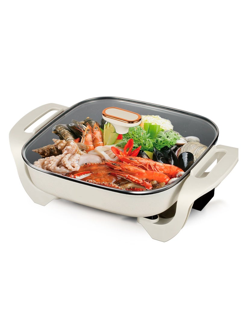 5L Hot Pot with Nonstick Coating | Electric Skillet Multi-Cooker | Household Cooking Pot for Stews, Stir-Fries, and More  - Image 1