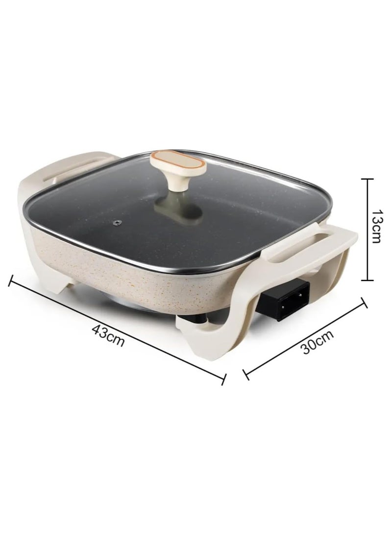 5L Hot Pot with Nonstick Coating | Electric Skillet Multi-Cooker | Household Cooking Pot for Stews, Stir-Fries, and More  - Image 5