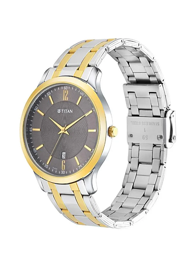 تيتان Men Analog Display Watch With Two Toned Metal Strap - 1825BM01