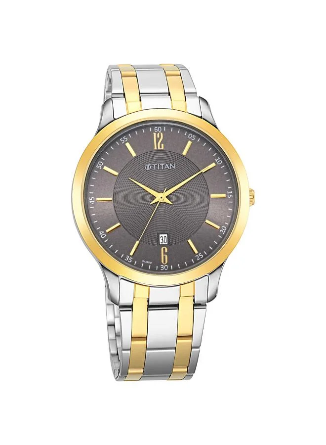 تيتان Men Analog Display Watch With Two Toned Metal Strap - 1825BM01