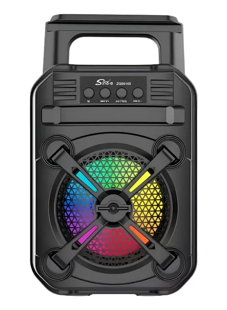 singe ZQS6165 Portable Wireless Speaker with Microphone - Black - Image 3