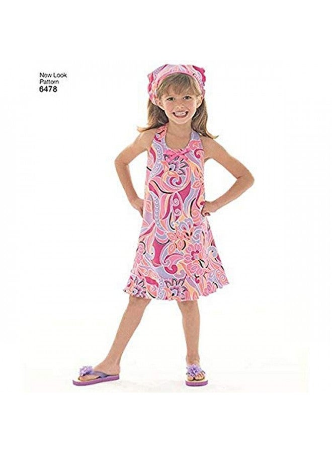 New Look Sewing Pattern 6478 Child Dresses, Size A (3-4-5-6-7-8) - Image 1